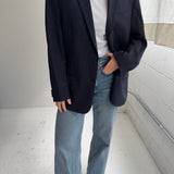 Navy button back blazer