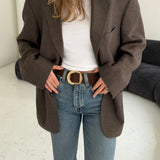 Brown herringbone Dior blazer