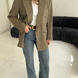 Double breasted vintage Dior khaki blazer