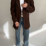 Beautiful chocolate brown thick blazer