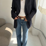 Navy pinstriped Dior blazer