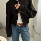 Bomber jacket in Brown herringbone