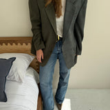 Dusty blue contrasted blazer