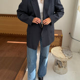 Stunning Dior double-breasted blazer in blue pinstriped