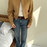 Bomber jacket in camel