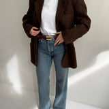 Beautiful chocolate brown thick blazer