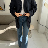 Solid navy Dior blazer