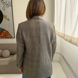 Contrasted blazer in plaid and speckered cold tones (Express shipping)