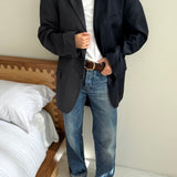 Dark blue toned contrasted blazer