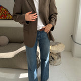 Taupe button back blazer