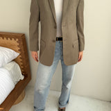 Cold beige button back blazer