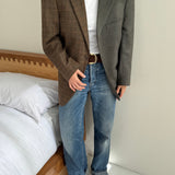 Green and brown toned contrasted blazer