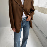 Unique blazer in brown