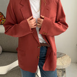 Coral button back blazer
