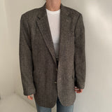 Grey speckered subtle zig zag blazer