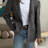 Checkered blazer in heavy wool