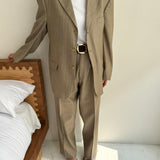 Pale subtle striped suit