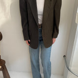 Green speckered contrasted toned blazer