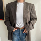 Two toned blazer in dusty brown tones