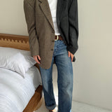 Gorgeous green toned contrasted blazer