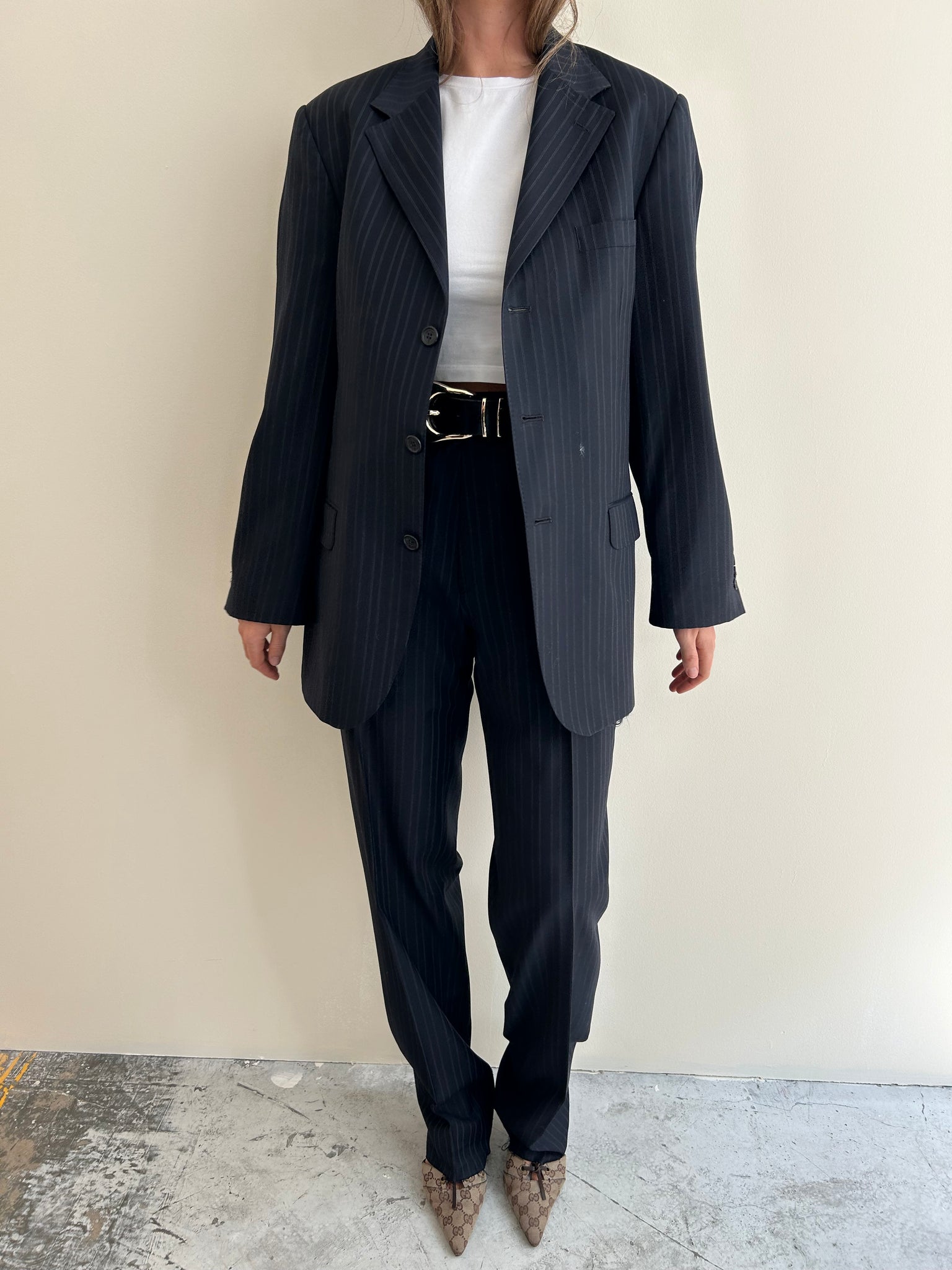 Vintage Yves Saint Laurent suit in dark blue