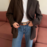 Contrasted blazer in Green speckered mix (Express Shipping)