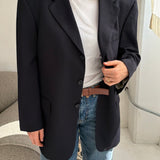 Solid navy Dior blazer