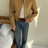 Bomber jacket in camel
