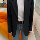 Heavy grey wool classic blazer