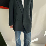 Emerald green button back blazer