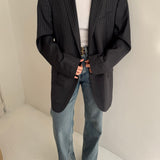 Stunning Ermenegildo Zegna grey pinstriped blazer