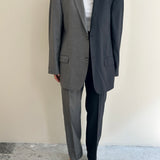 Grey and dark grey pinstriped contrasted suit