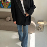Dior black double-breasted tuxedo blazer