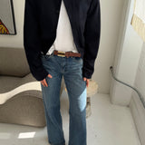 Bomber jacket in navy blue