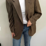 Contrasted blazer in pale browns