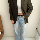 Green and brown houndstooth