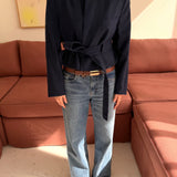 Belted blazer in Blue