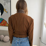 Belted blazer in brown