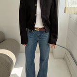 Bomber jacket in Brown herringbone