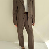 Brown wool suit