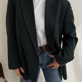 Emerald green button back blazer