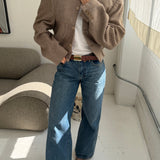 Speckered beige bomber jacket