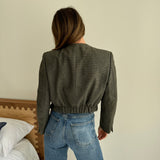 Green textured bomber jacket