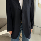 Solid navy Dior blazer