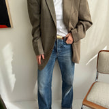 Contrasted blazer in dusty green/grey tones