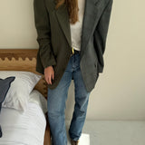Dusty blue contrasted blazer
