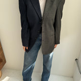 Navy textured two toned blazer