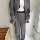 Pale grey pinstriped suit Dior suit