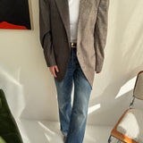 Two toned blazer in dusty brown tones