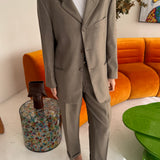Taupe light wool suit